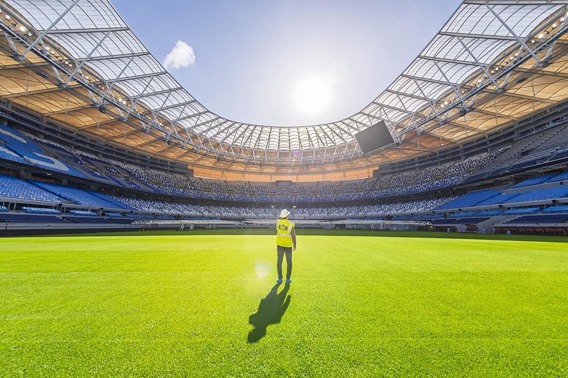 Photo du grand stade de Tanger by agence Imaginium Oussama Rhaleb Tanger Maroc Photographe proffessionnel reportage chantier